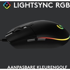 Logitech Gaming Mouse G203 LIGHTSYNC - Optisk, Kabling, Sort - Præcision & Komfort til Gamere!